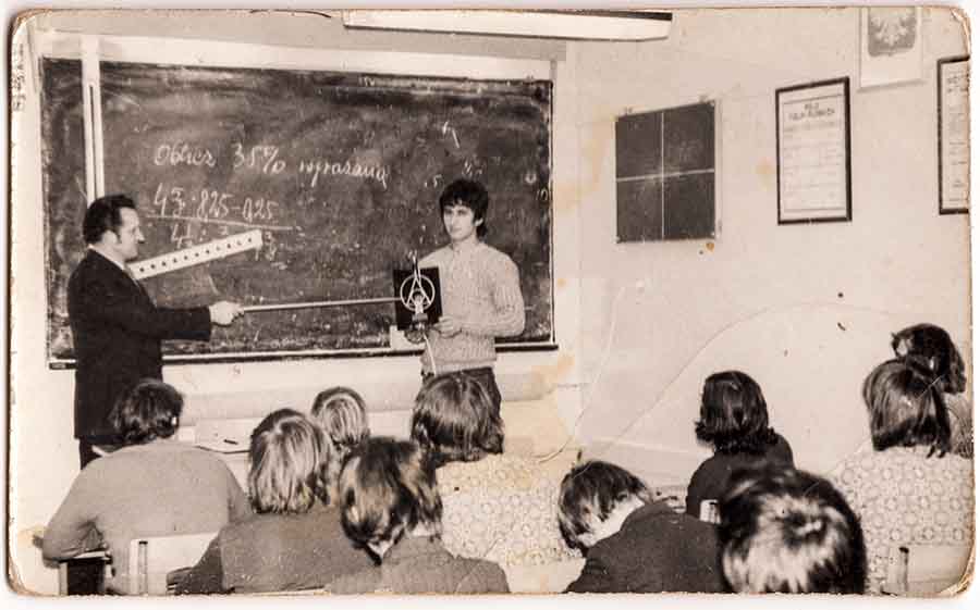 old image of a mathematics lesson